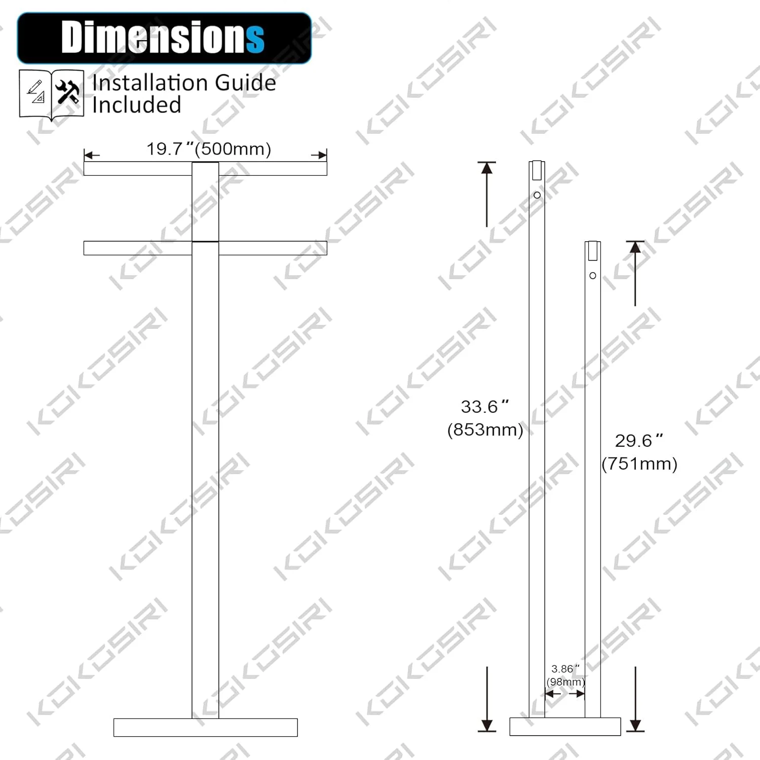 kokosiri 2 tier towel rack 2