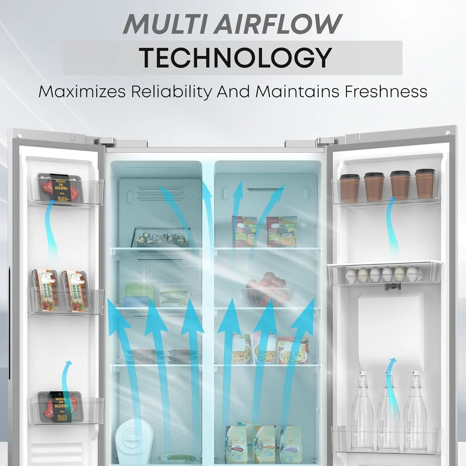 krome side by side refrigerator 2