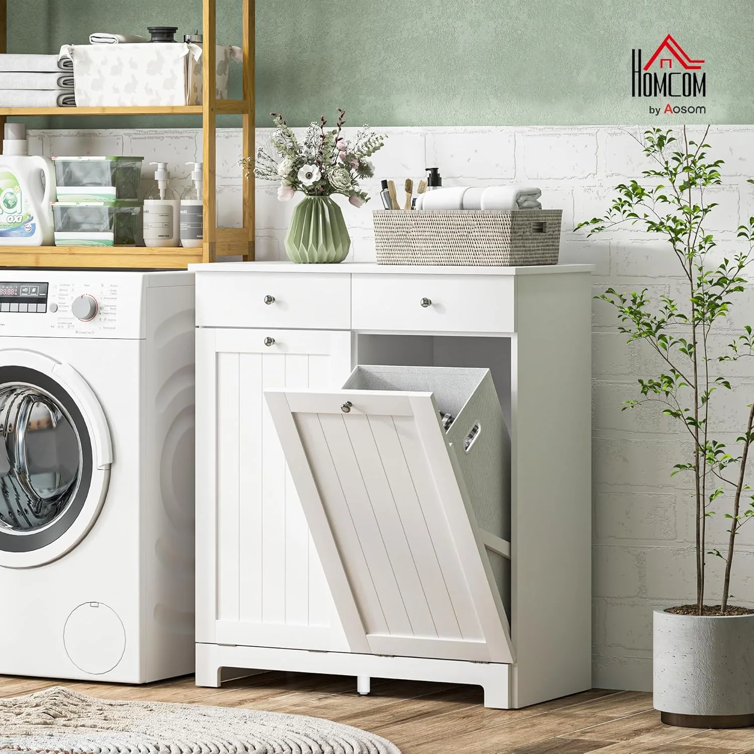laundry hamper cabinet white 2