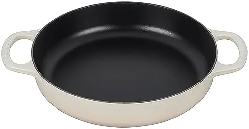 le creuset enameled cast iron skillet meringue 1