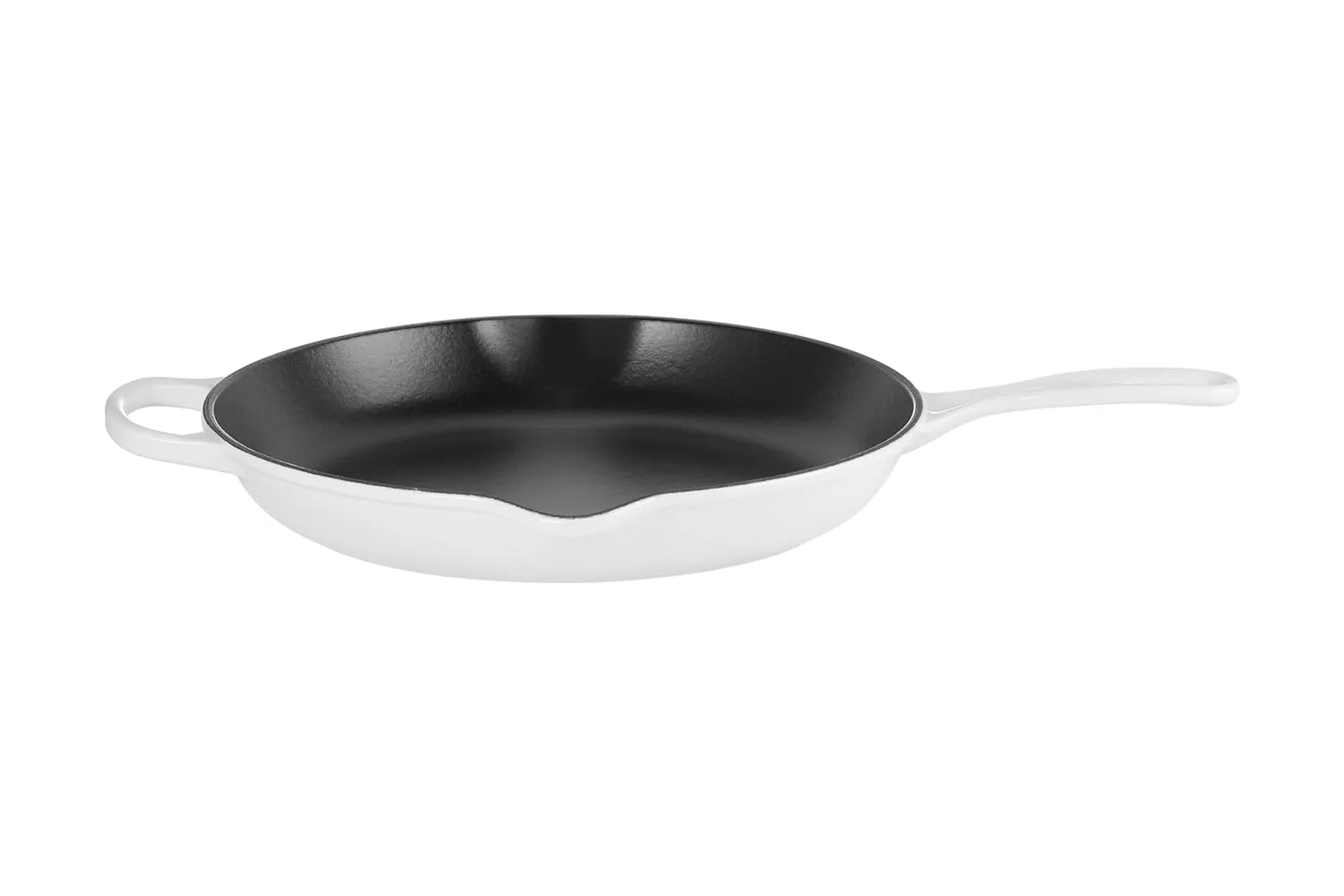 le creuset enameled cast iron skillet white 2