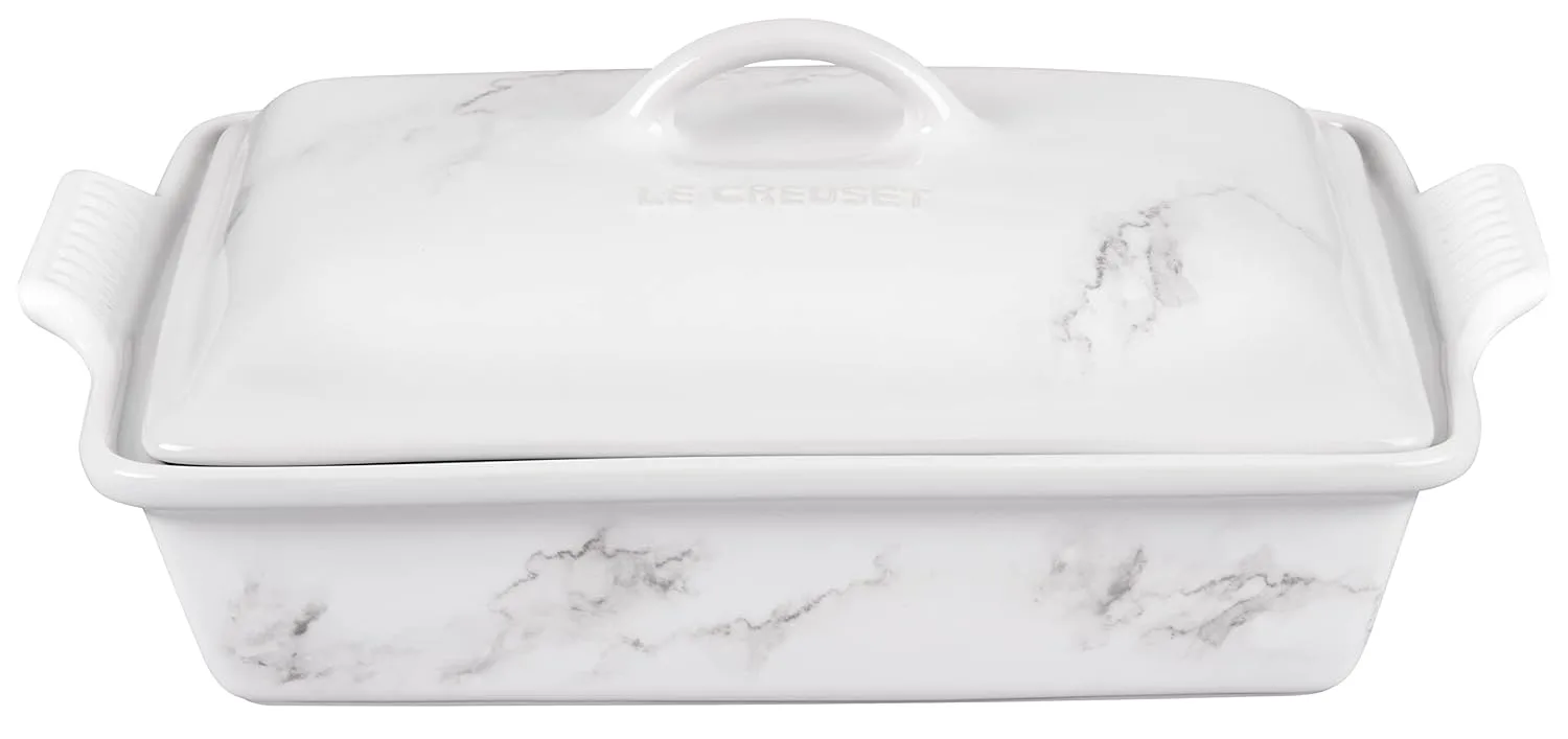 le creuset stoneware casserole marble 1