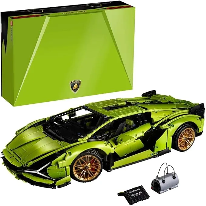 LEGO Lamborghini Sián FKP 37 Technic set with 3,696 pieces.