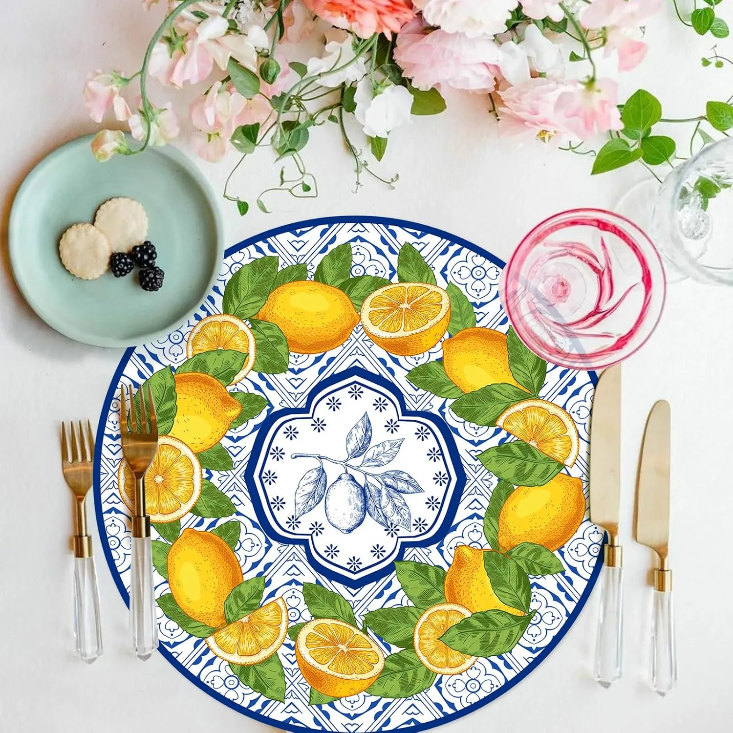 lemon placemats summer 2