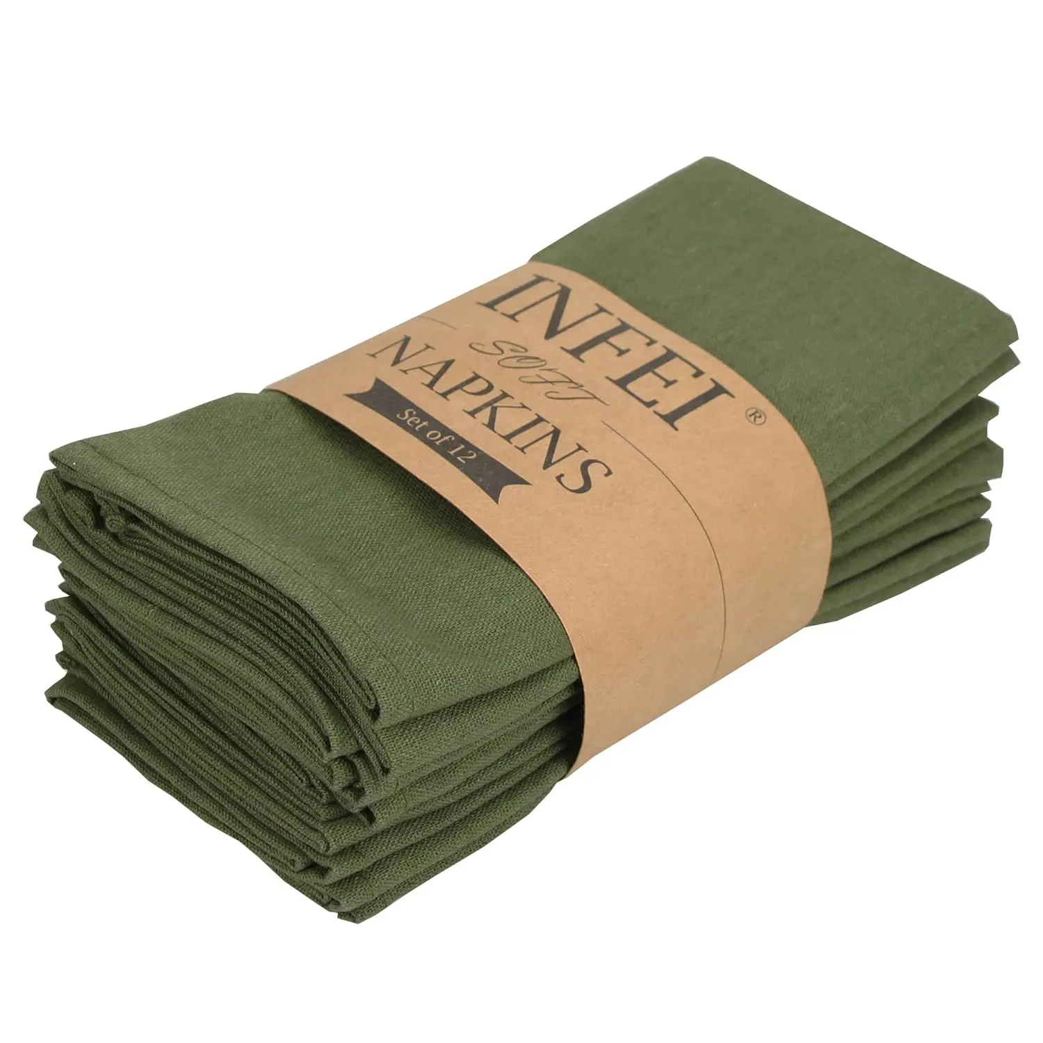 linen dinner napkins green 1