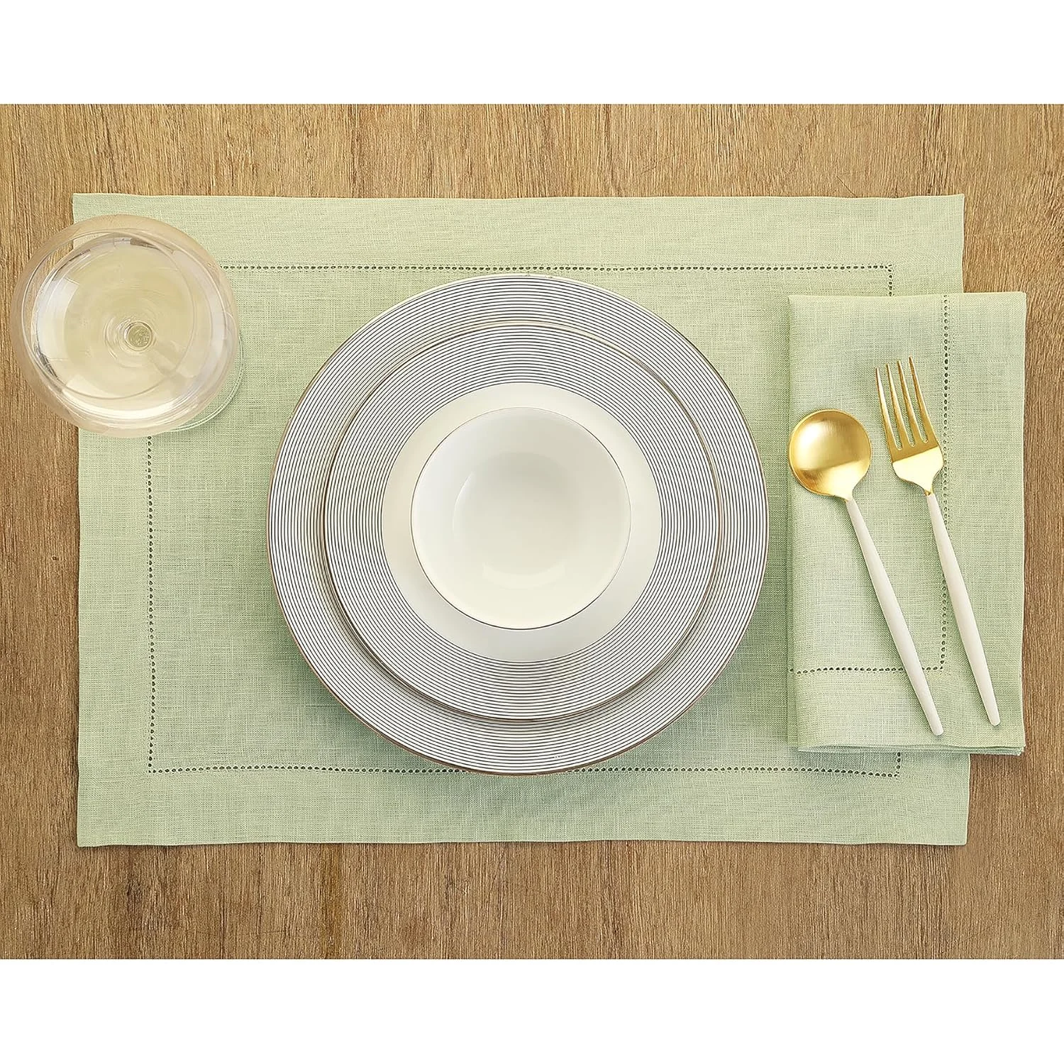 linen napkins sage green 2
