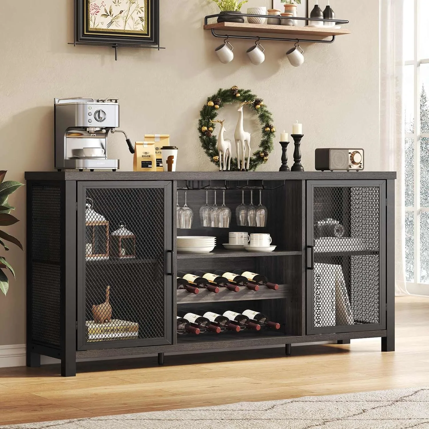 liquor bar cabinet industrial 1