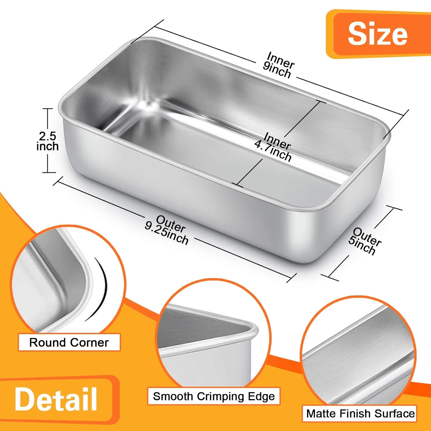 loaf pan stainless steel 2