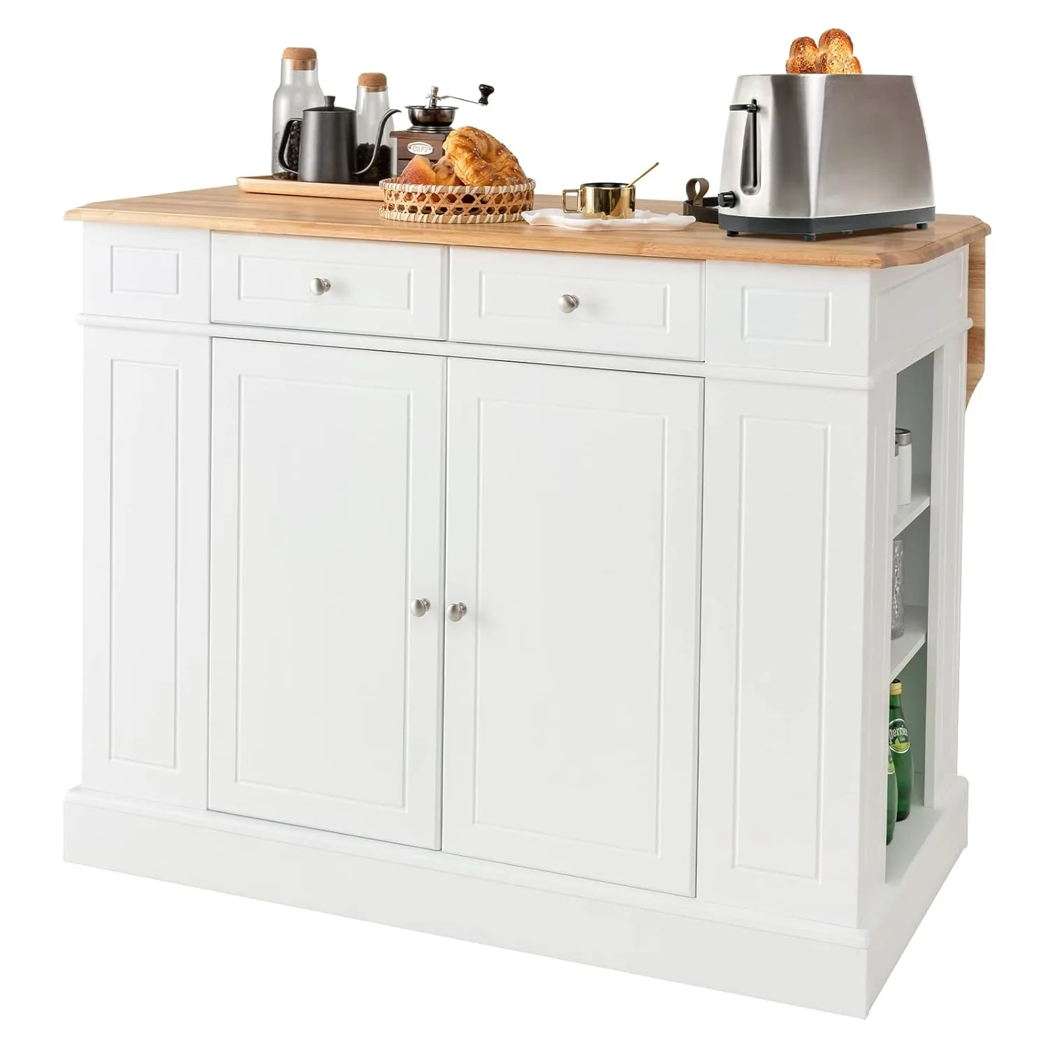 loko kitchen island drop leaf storage cabinet 1