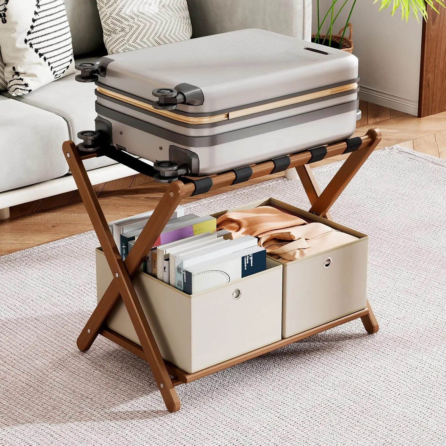 luggage rack folding suitcase stand 2