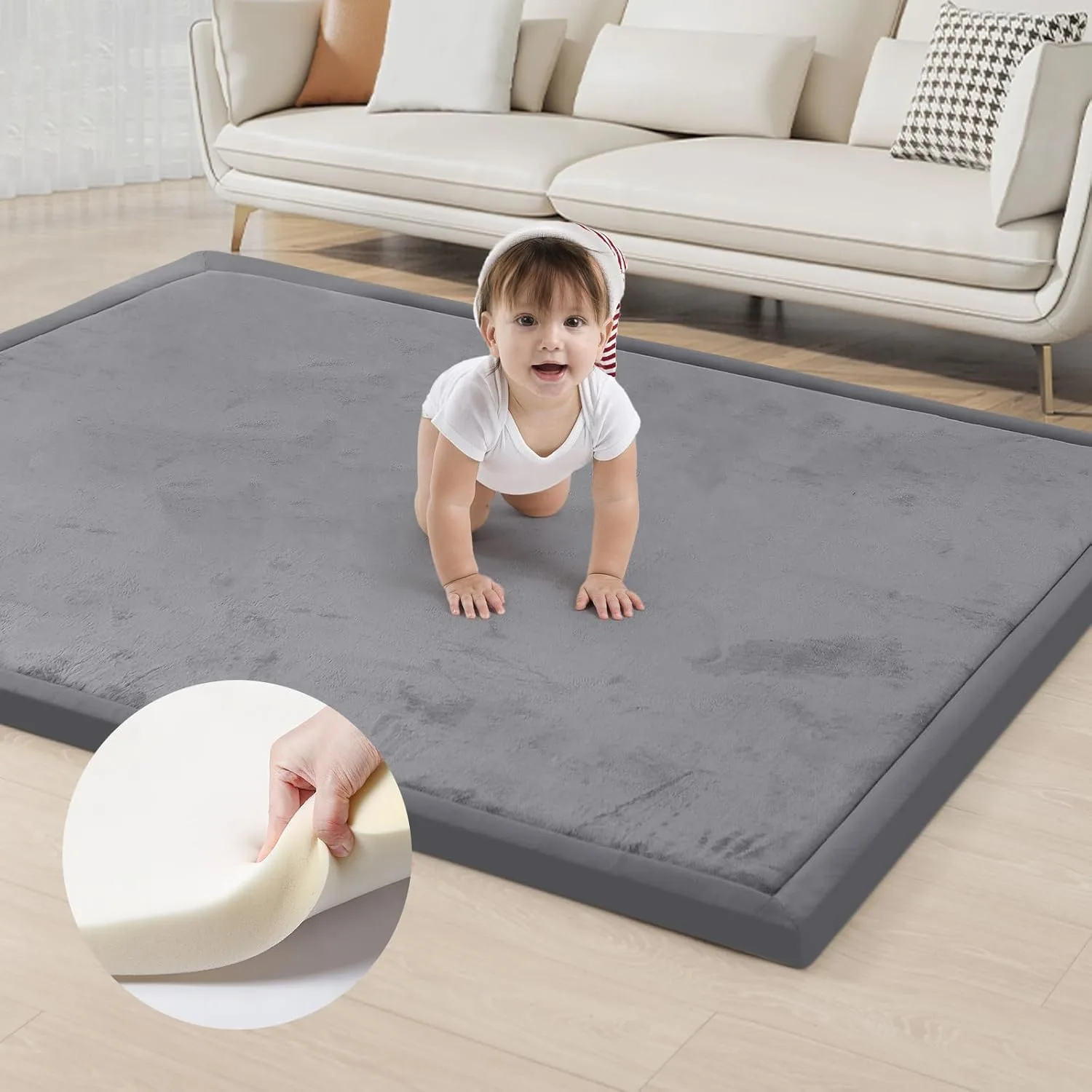 memory foam play mat baby crawling 1