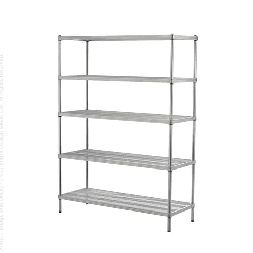 metal mesh shelving unit 1