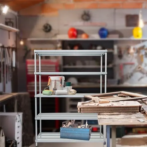 metal mesh shelving unit 2