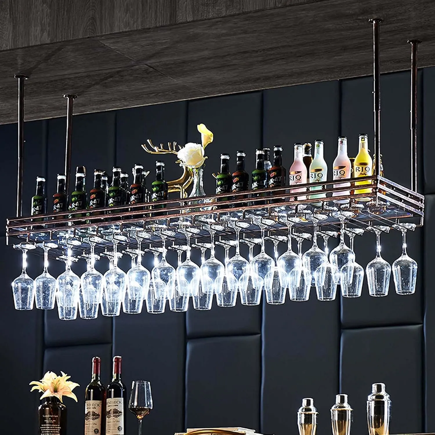 metal wine rack ceiling 1