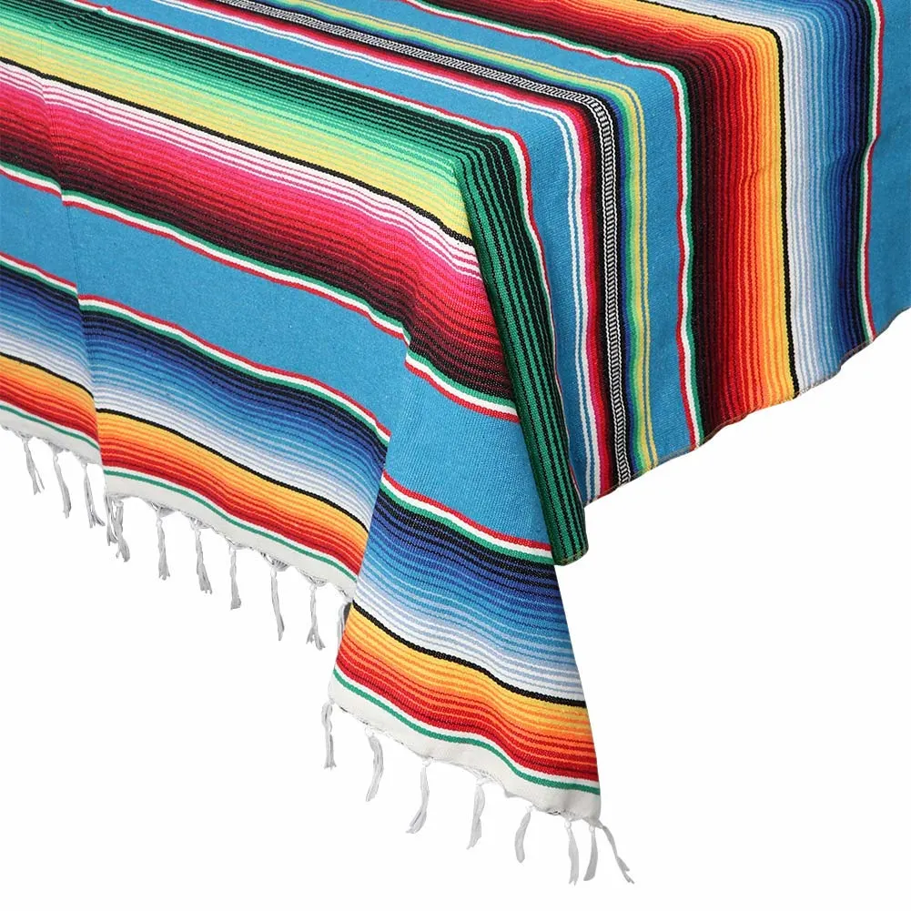 mexican serape tablecloth party 1