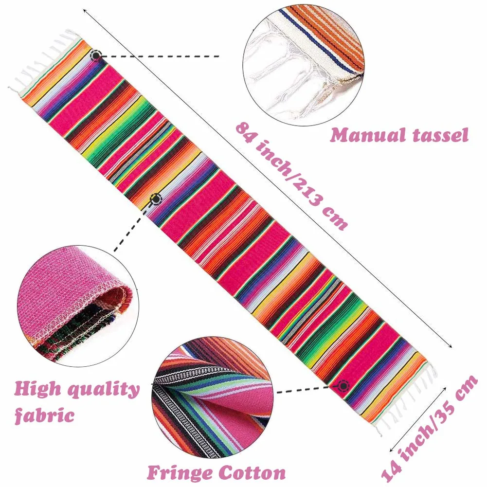 mexican table runner pink 2