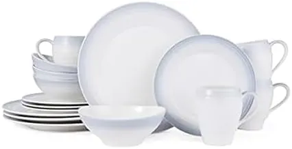 Mikasa Swirl Ombre Grey 16-Piece Dinnerware Set, Service for 4, Grey
