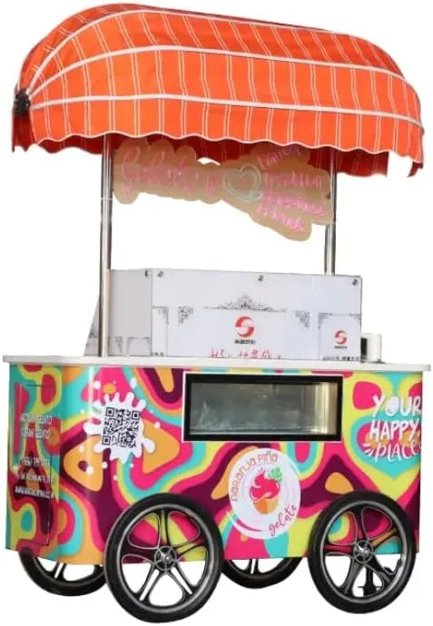 mini truck‑style upright fridge freezer — compact icebox & food storage refrigerator
