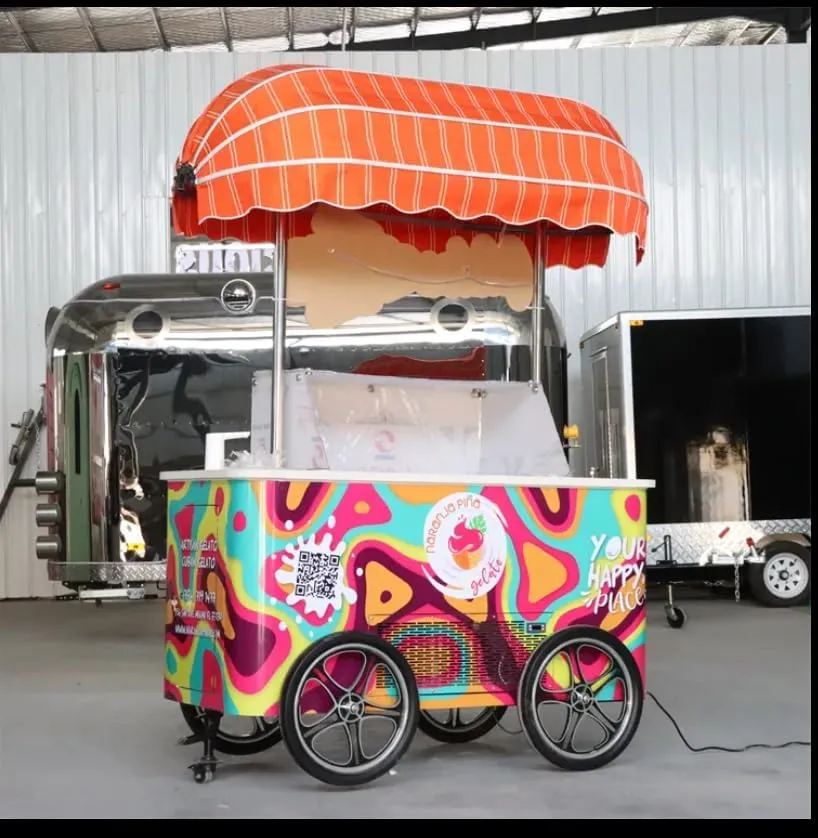 Mini truck-style upright fridge freezer for compact food and ice storage