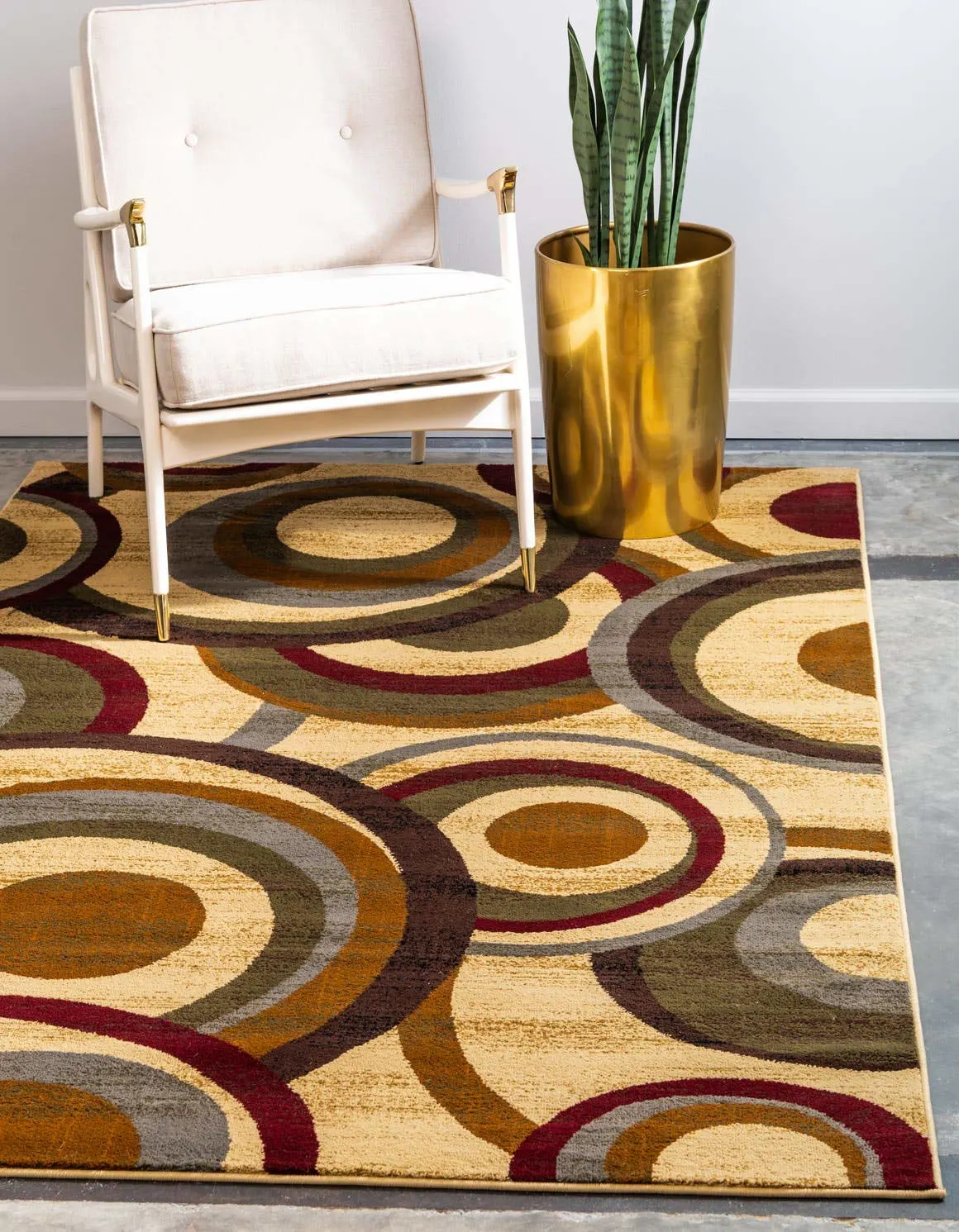 modern beige brown area rug 1