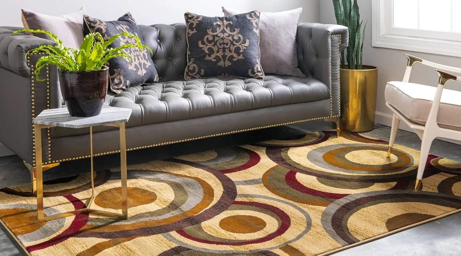 modern beige brown area rug 2