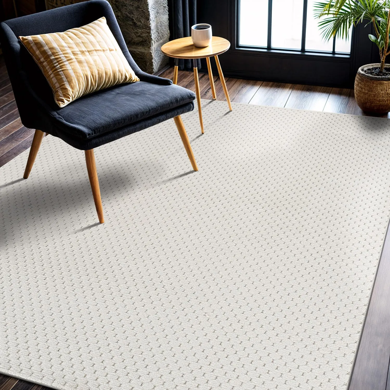 modern rug pebble white 1