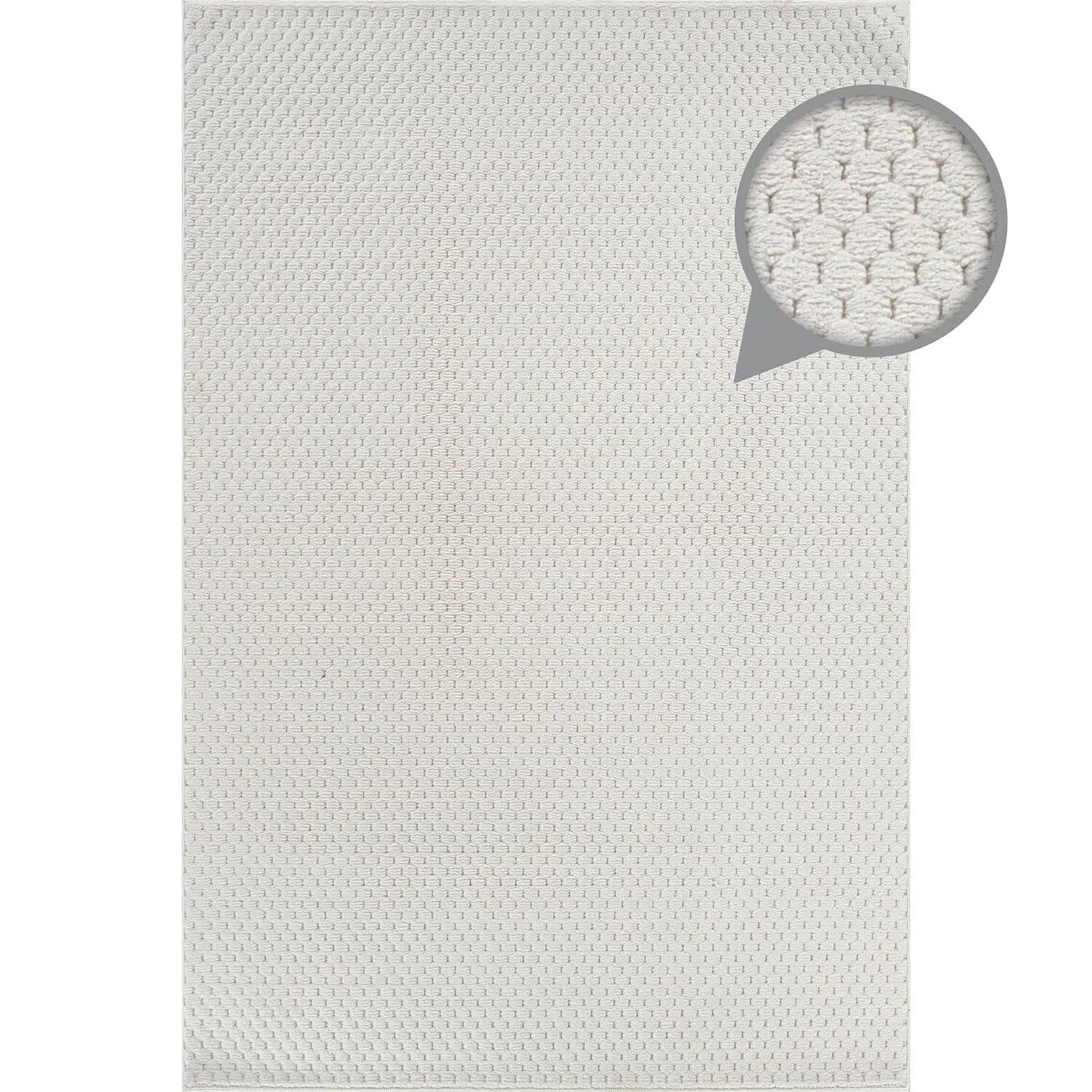 modern rug pebble white 2