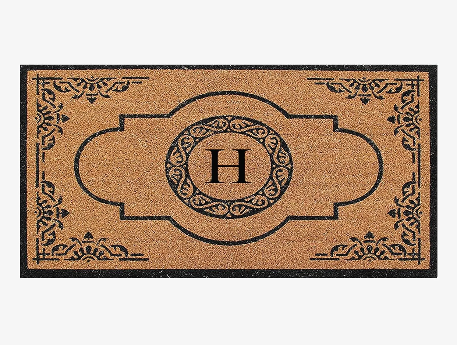 monogrammed coir door mat 1