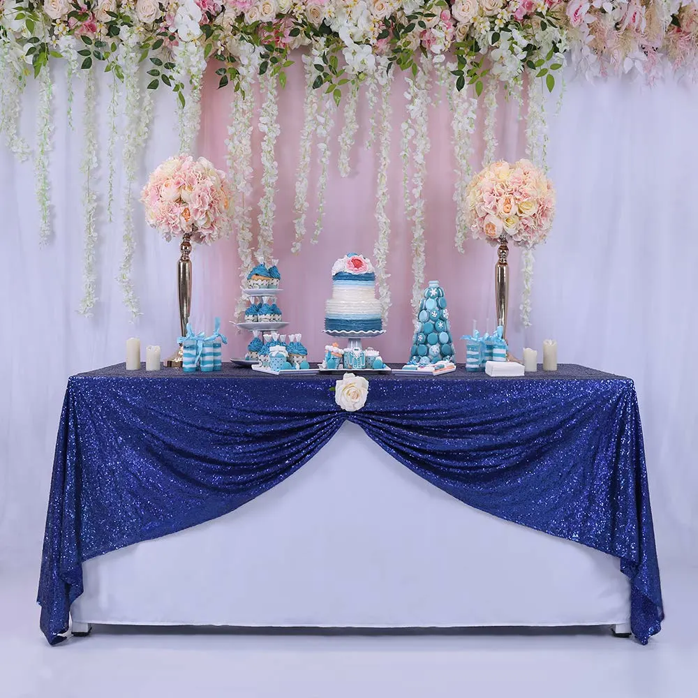 navy blue sequin tablecloth 1