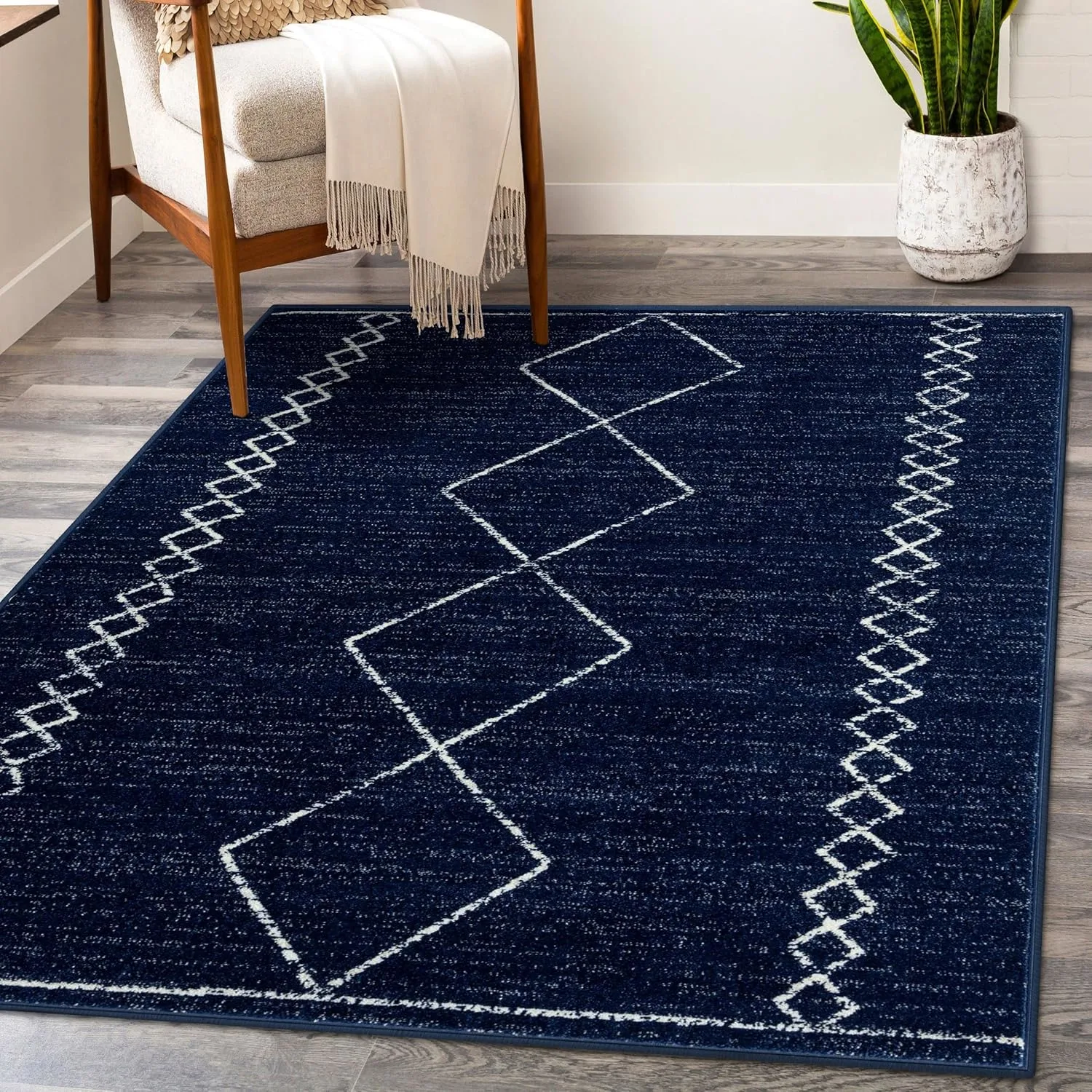 navy boho moroccan rug 1
