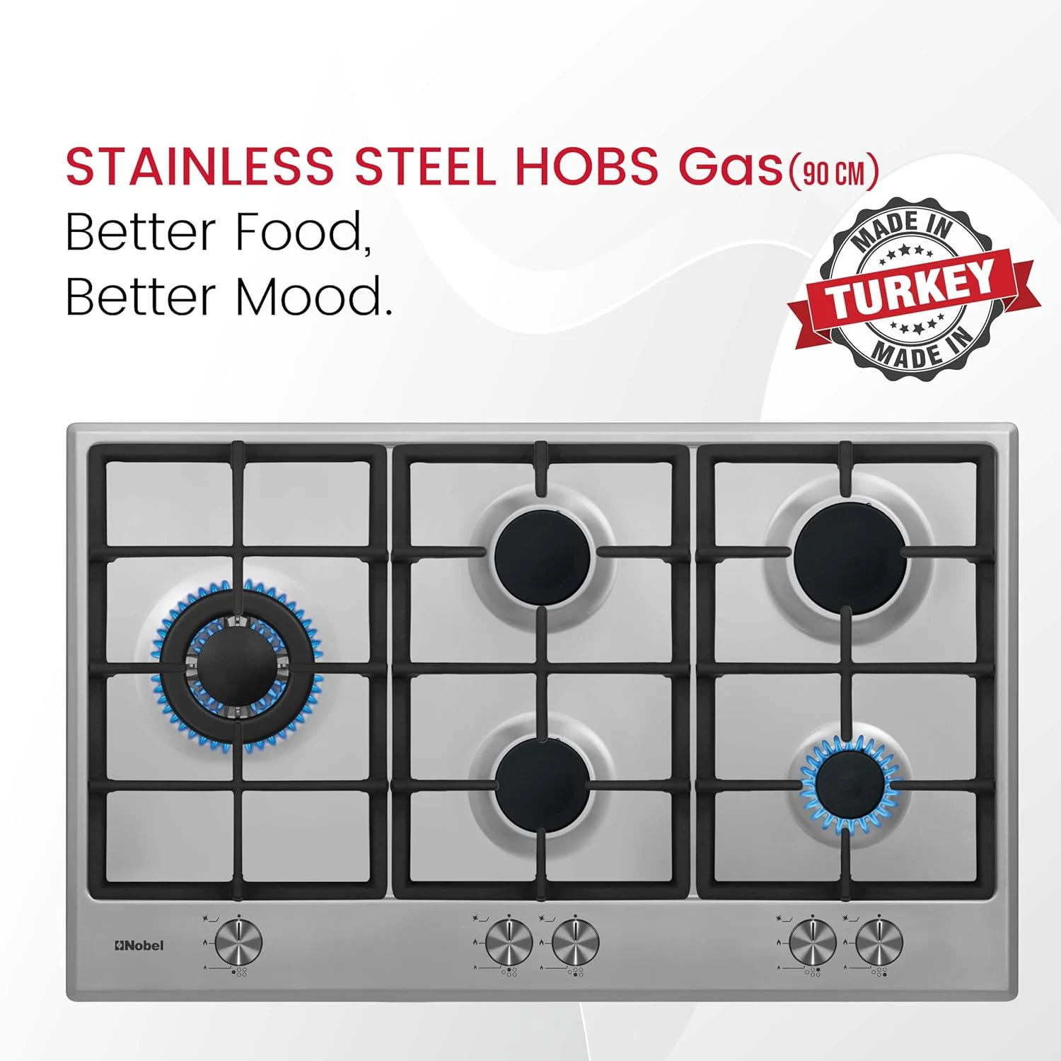 nobel 90cm gas hob 2