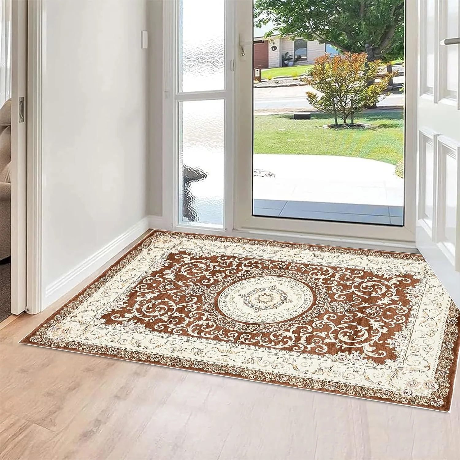 non slip runner rug orange 2