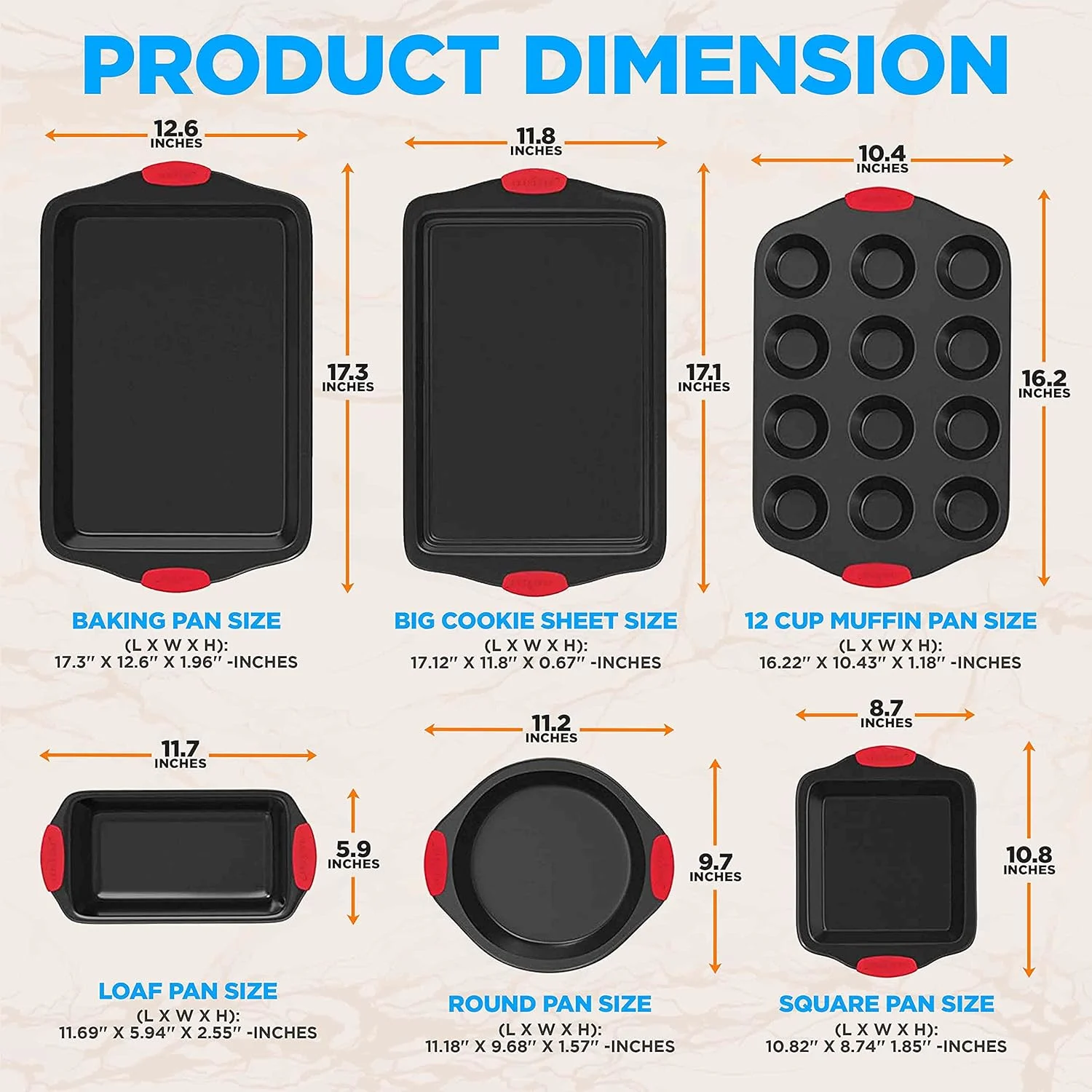 nonstick bakeware set 2