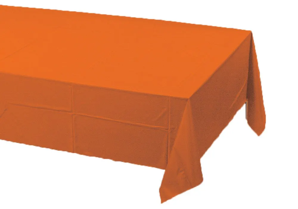 orange paper table cover 1