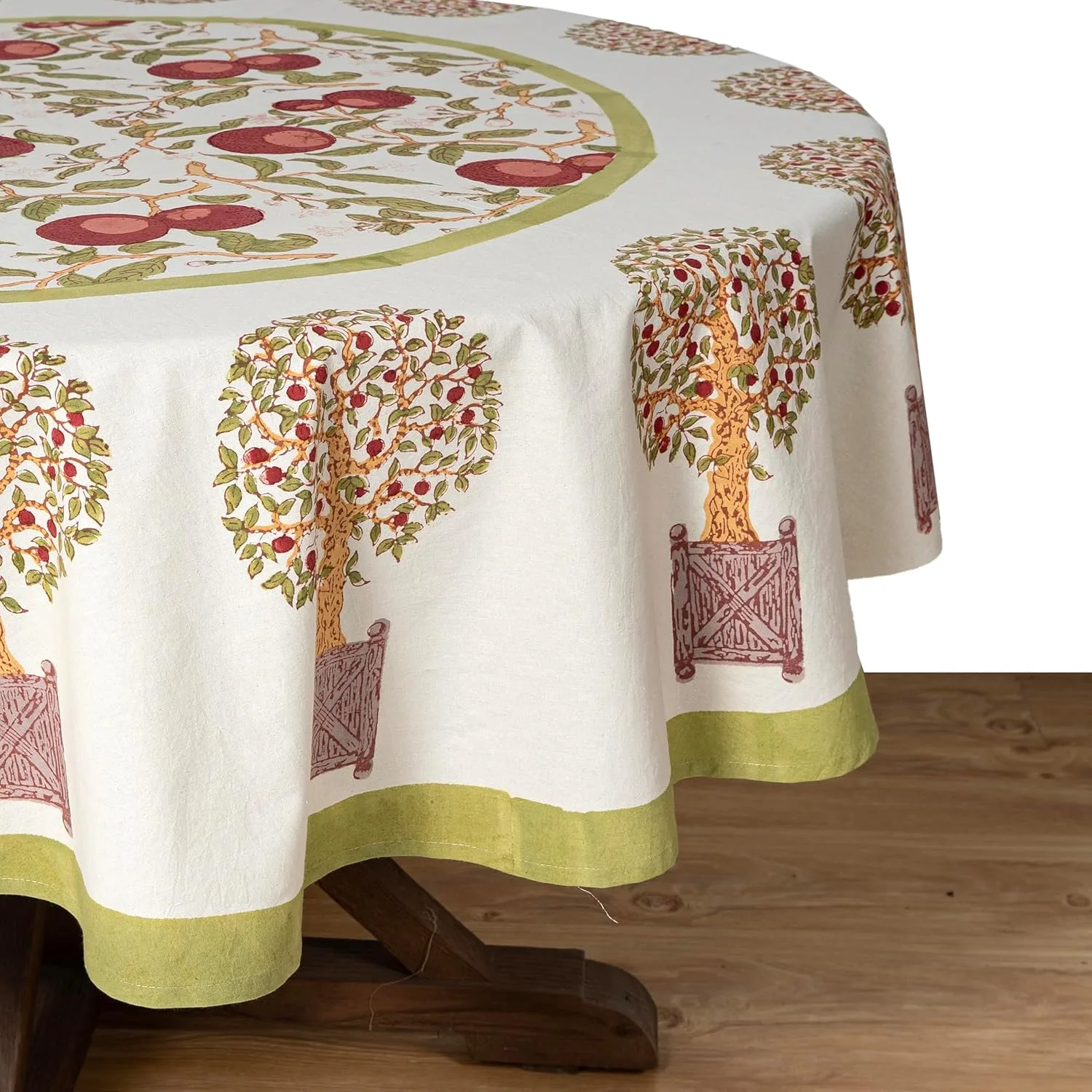 orange tree tablecloth round 2