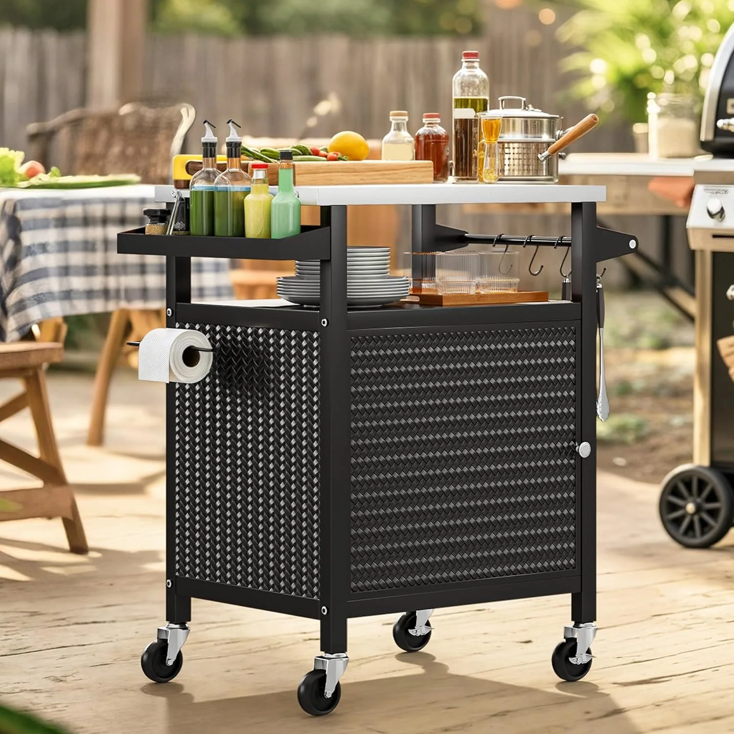 outdoor grill cart stainless steel 1