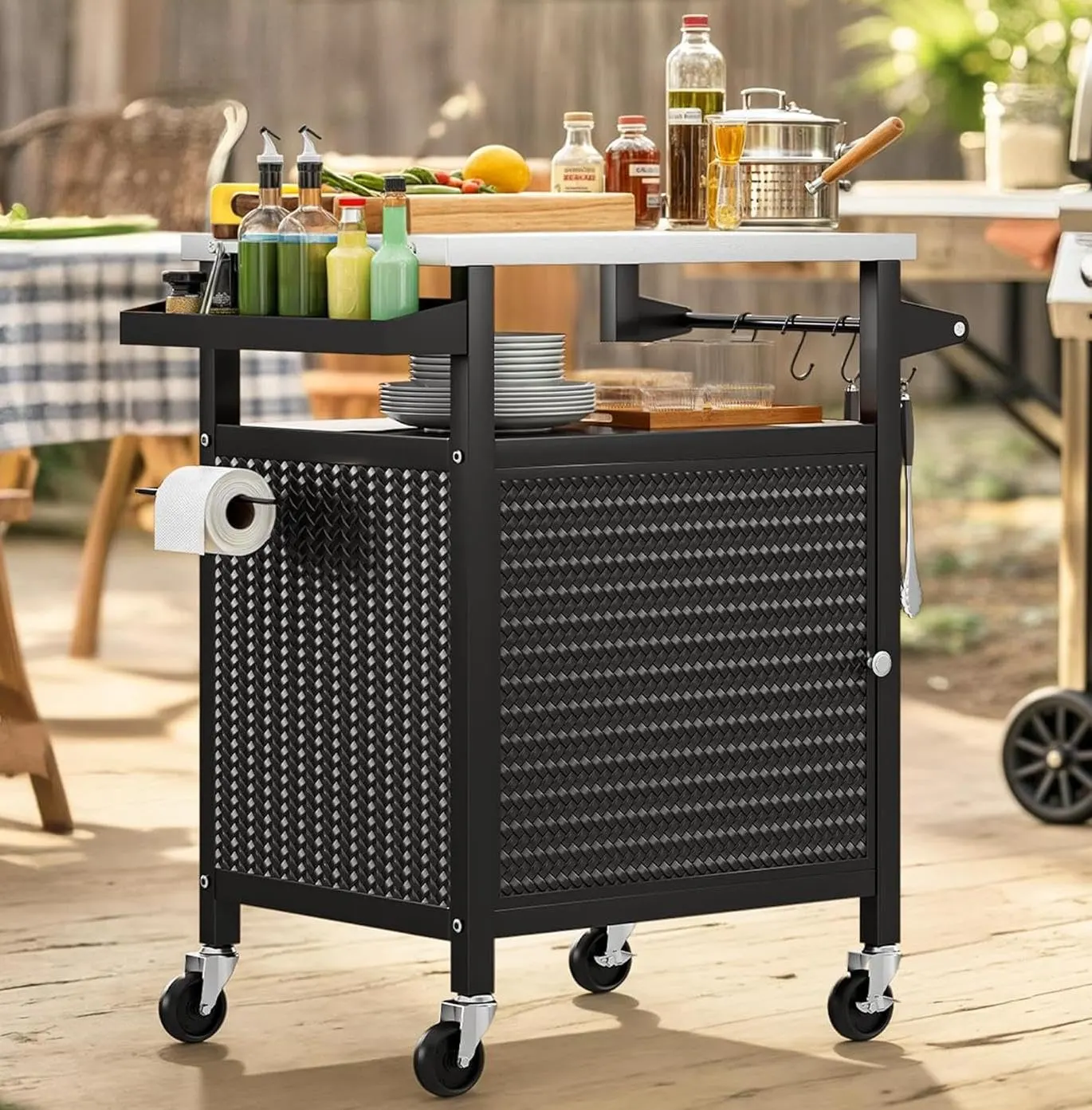 outdoor grill cart stainless steel 2