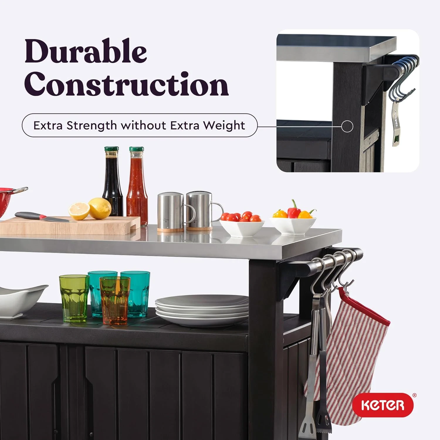 outdoor serving cart storage 2