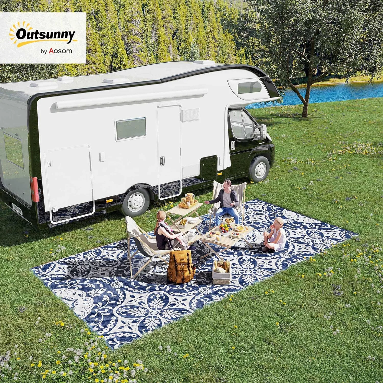 outsunny reversible outdoor rug 2