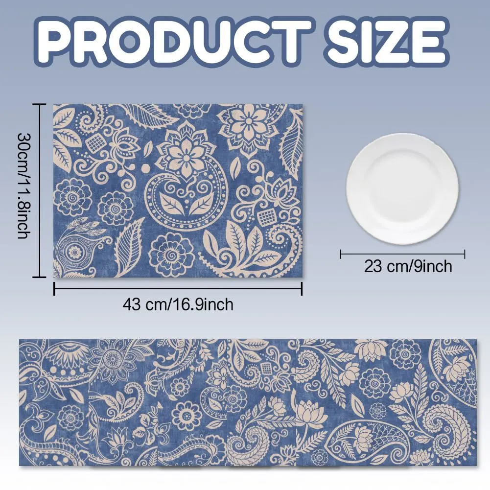 paisley placemats set 2