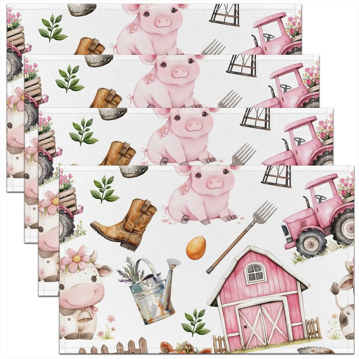 pig placemats set 1
