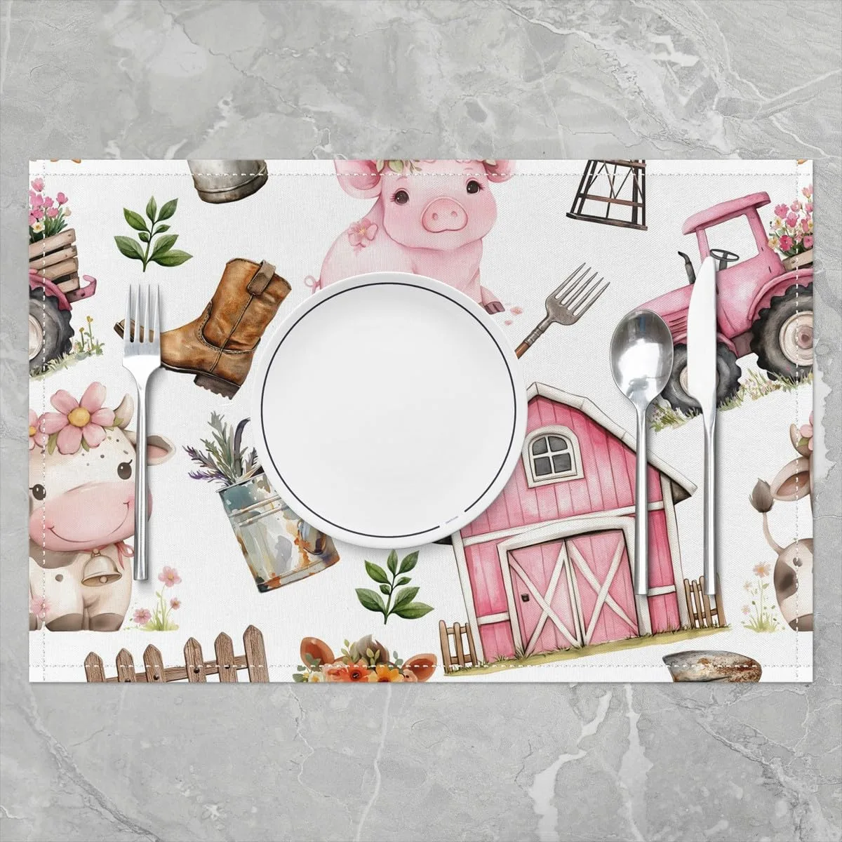pig placemats set 2