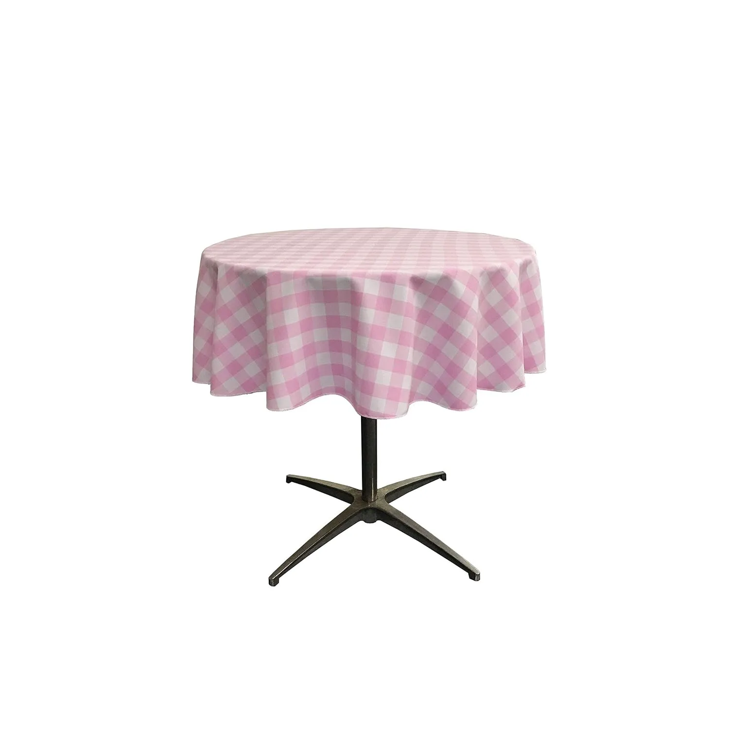 pink checkered tablecloth 1