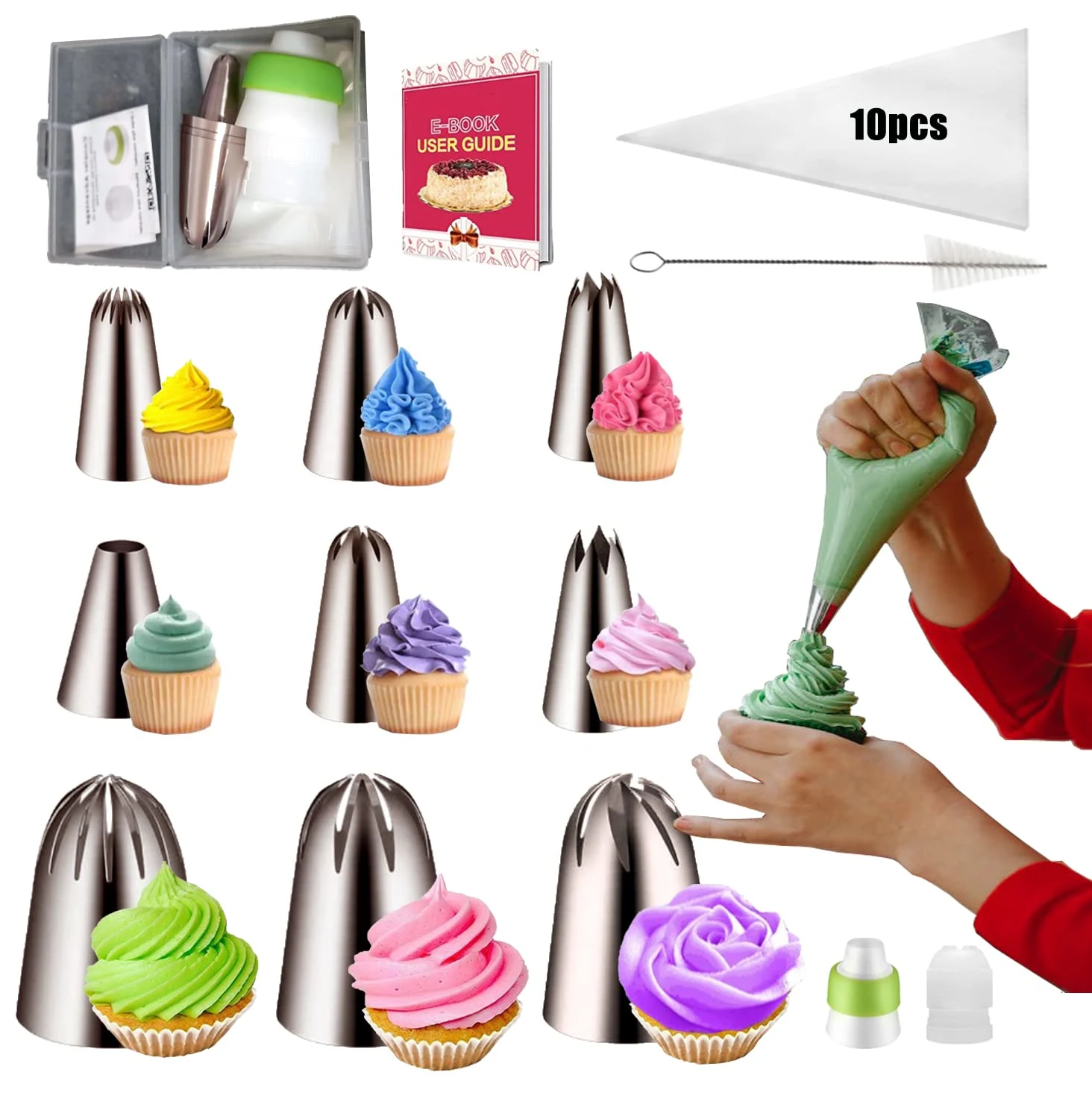 piping nozzles set cake 1