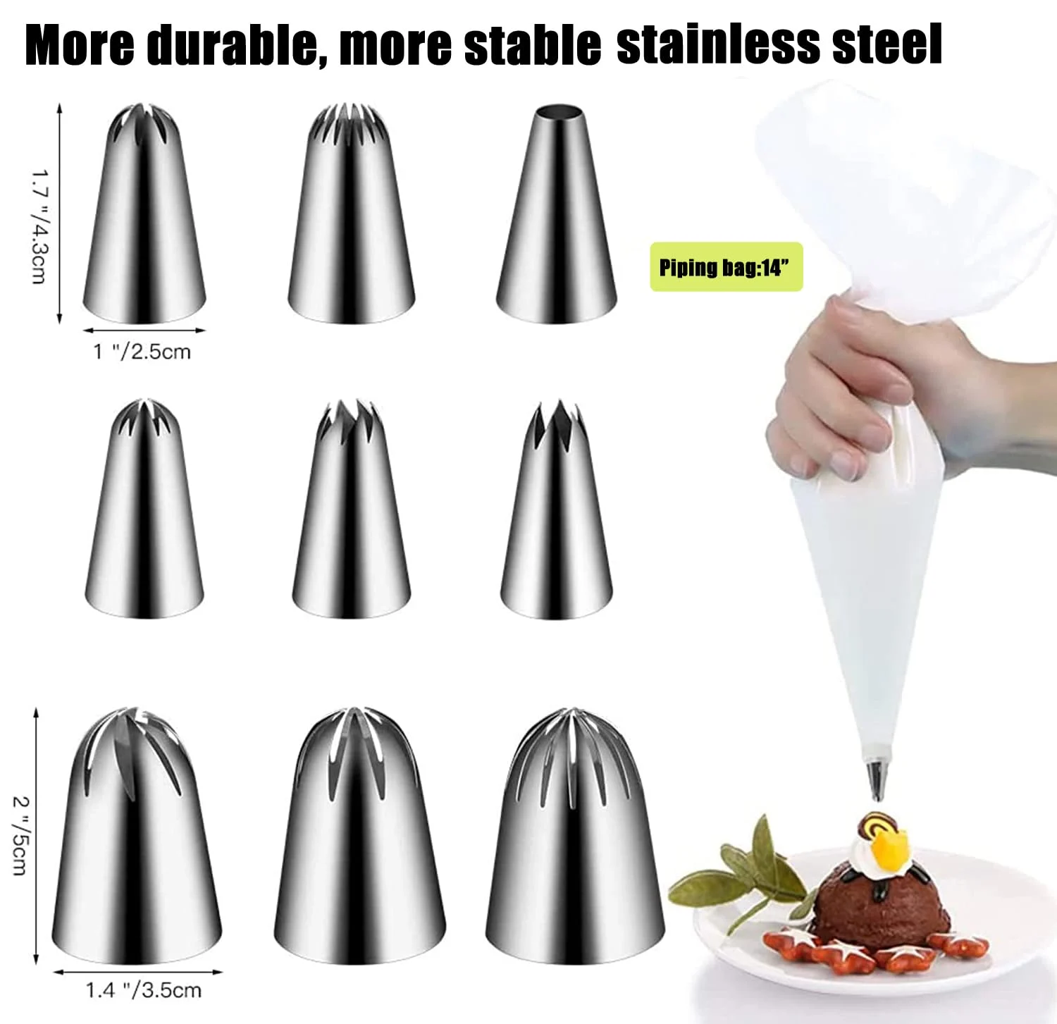 piping nozzles set cake 2