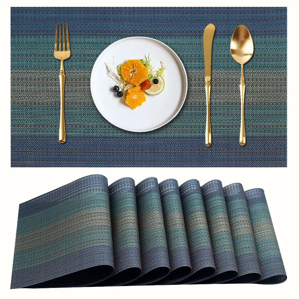 placemats blue dining washable 1