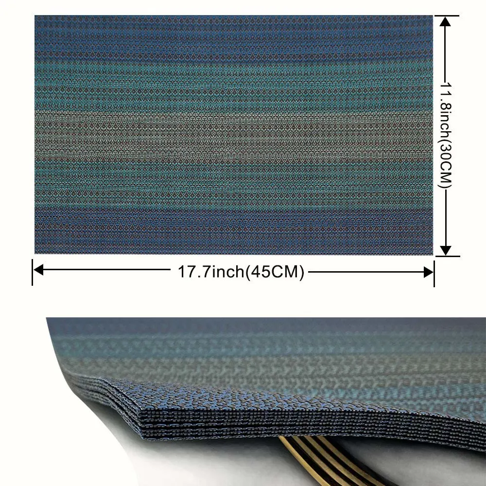 placemats blue dining washable 2