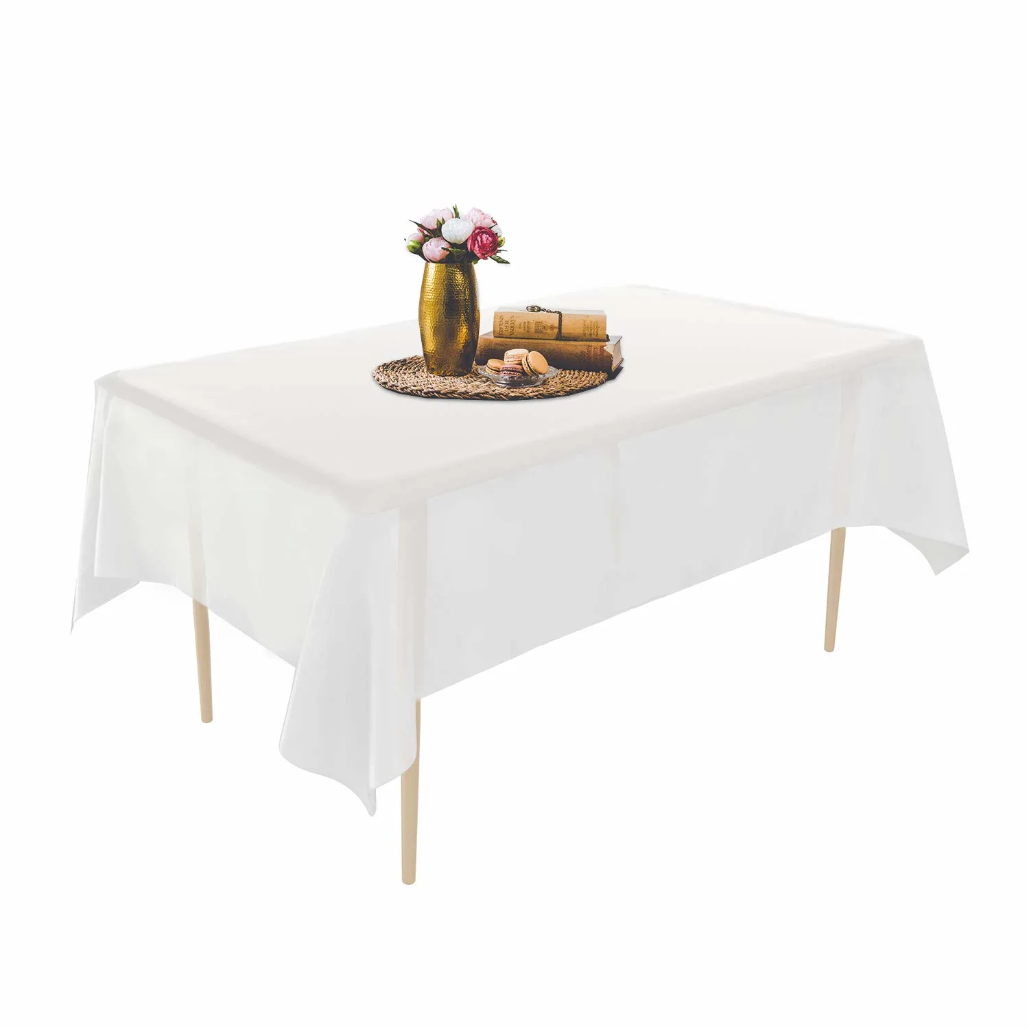 plastic tablecloths white 1
