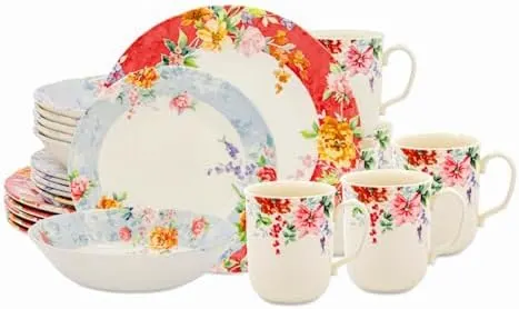 24-Piece Porcelain Dinnerware Set, Tudor England Royal Collection - Service for 6
