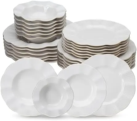 24-Pc Porcelain Dinnerware Set
